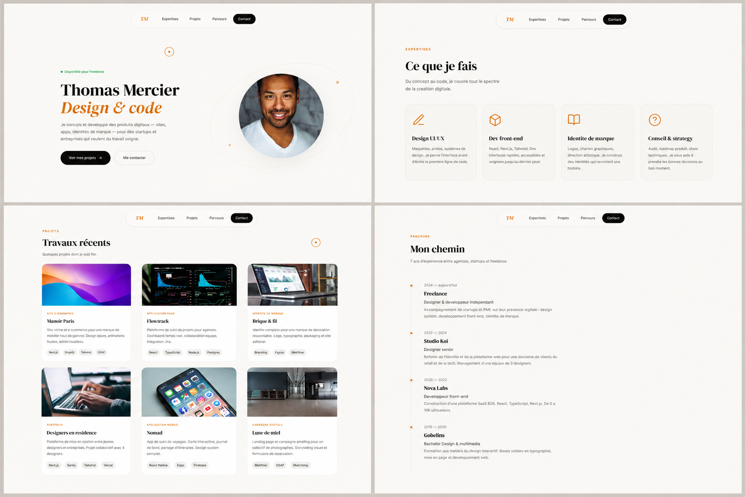 Portfolio — réalisation Webixia